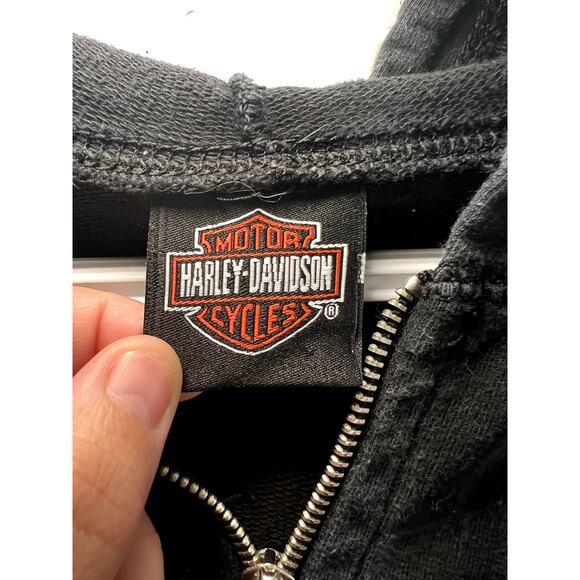 Harley davidson Tomahawk operations full zip sweatshirt womens large biker moto - Picture 3 of 7